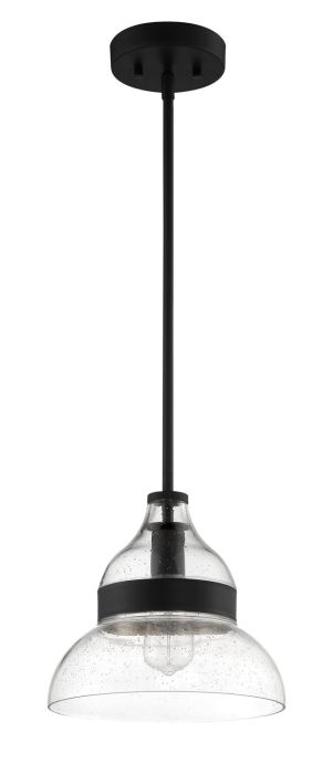 ##Antique Hardware## Smyth 1 Light Mini Pendant in Flat Black