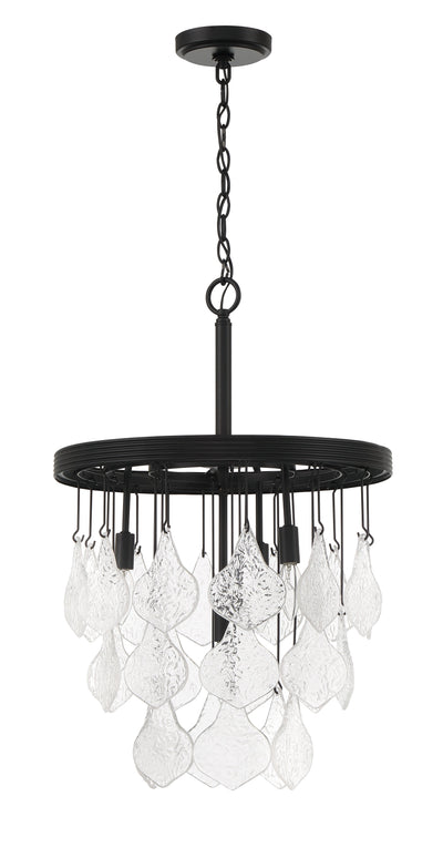 ##Antique Hardware## Vesi 4 Light Pendant in Flat Black