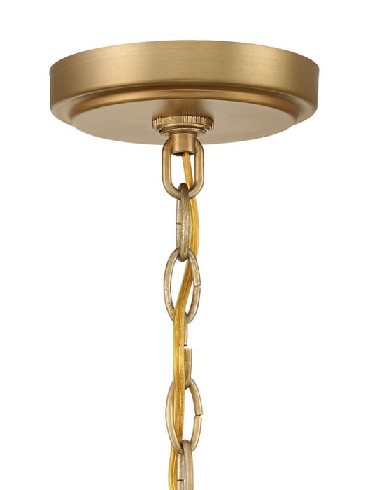 ##Antique Hardware## Vesi 5 Light Pendant in Satin Brass