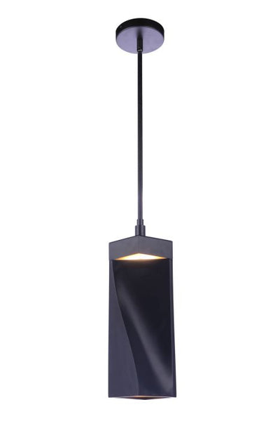 Antique Hardware Drama LED Mini Pendant in Flat Black Pendant