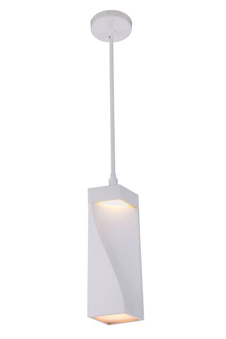 Antique Hardware Drama LED Mini Pendant in White Pendant