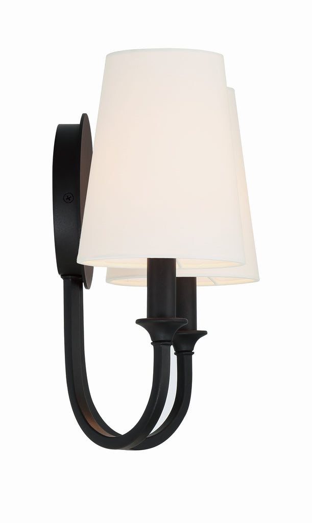 ##Antique Hardware## Payton 2 Light Black Forged Sconce