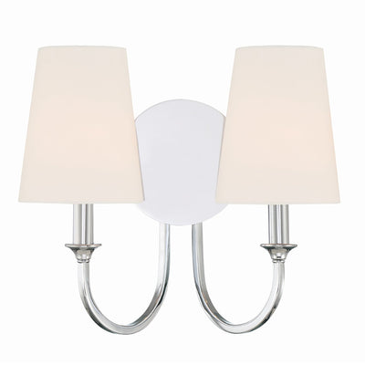 ##Antique Hardware## Payton 2 Light Polished Chrome Sconce