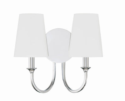 ##Antique Hardware## Payton 2 Light Polished Chrome Sconce