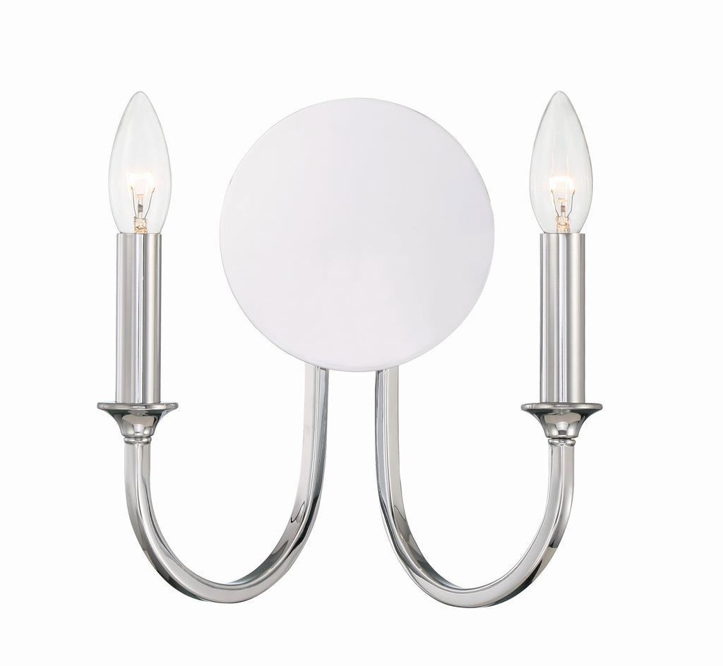 ##Antique Hardware## Payton 2 Light Polished Chrome Sconce