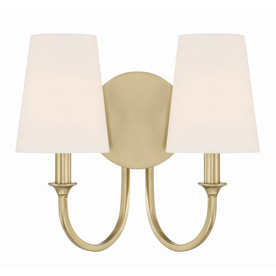 ##Antique Hardware## Payton 2 Light Vibrant Gold Sconce