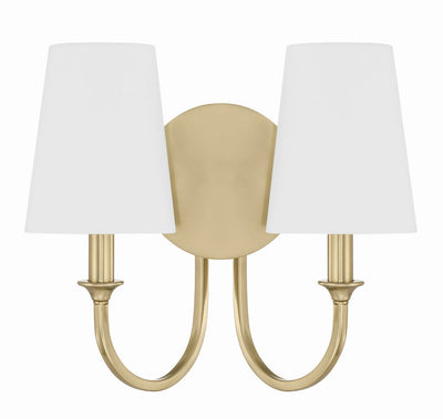 ##Antique Hardware## Payton 2 Light Vibrant Gold Sconce