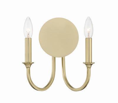 ##Antique Hardware## Payton 2 Light Vibrant Gold Sconce