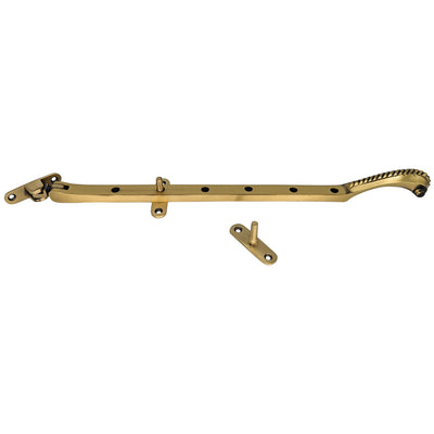 ##Antique Hardware## 12 Inch Georgian Rope Casement Window Stay (Several Finishes Available)