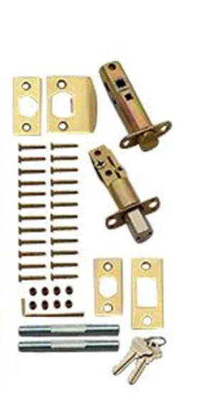 ##Antique Hardware## Quaker Style Single-Door Deadbolt Entryway Set (Several Finish Options)