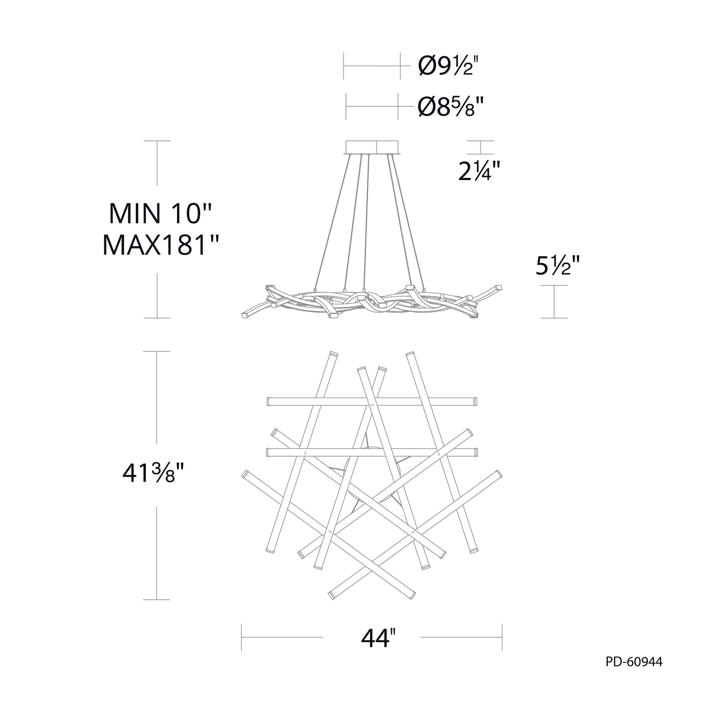 Antique Hardware Divergence LED Chandelier Chandelier