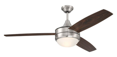 52" Phaze II 3-Blade in Brushed Polished Nickel w/ Walnut/Dark Oak Blades