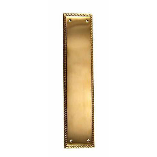 Antique Hardware 12 Inch Georgian Roped Style Door Push Plate (Several Finishes Available) DOOR PUSH