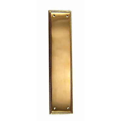 Antique Hardware 12 Inch Georgian Roped Style Door Push Plate (Several Finishes Available) DOOR PUSH