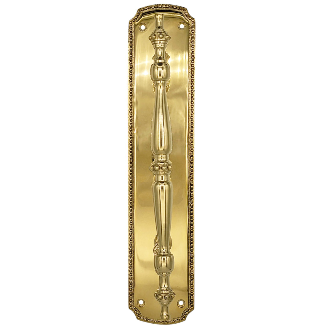 Antique Hardware 11 1/2 Inch Solid Brass Beaded Door Pull (Several Finishes Available) Door Hardware