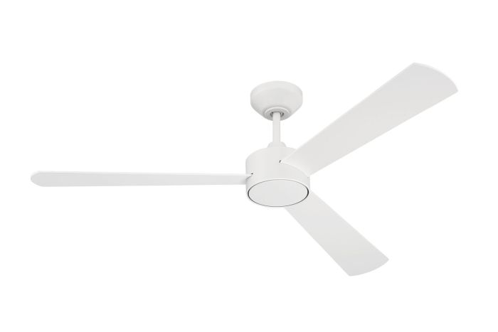 52" Provision Indoor/Outdoor (Damp) in Matte White w/ White Blades