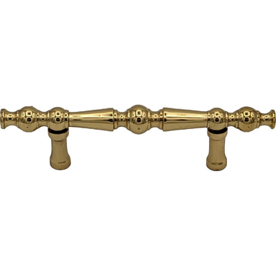 Antique Hardware 5 Inch Overall (3 Inch c-c) Solid Brass Victorian Pull CABINET PULL