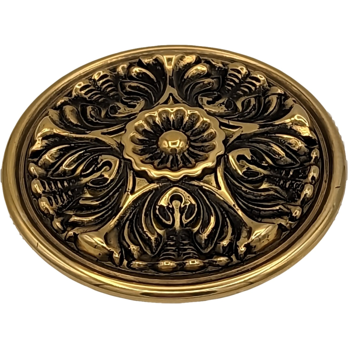 ##Antique Hardware## 2 Inch Solid Brass Victorian Floral Cabinet & Furniture Knob (Several Finishes Available)