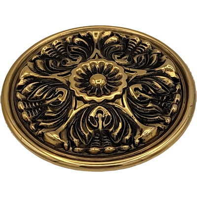 ##Antique Hardware## 2 Inch Solid Brass Victorian Floral Cabinet & Furniture Knob (Several Finishes Available)