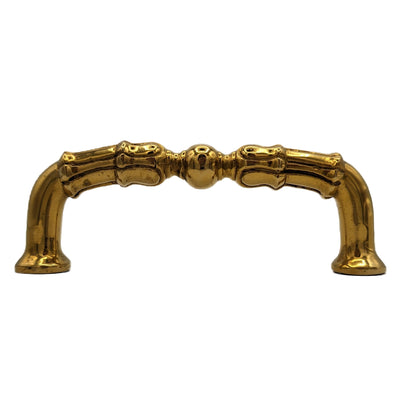 ##Antique Hardware## 5 Inch Overall (4 1/3 Inch c-c)  Solid Brass Victorian Style Pull