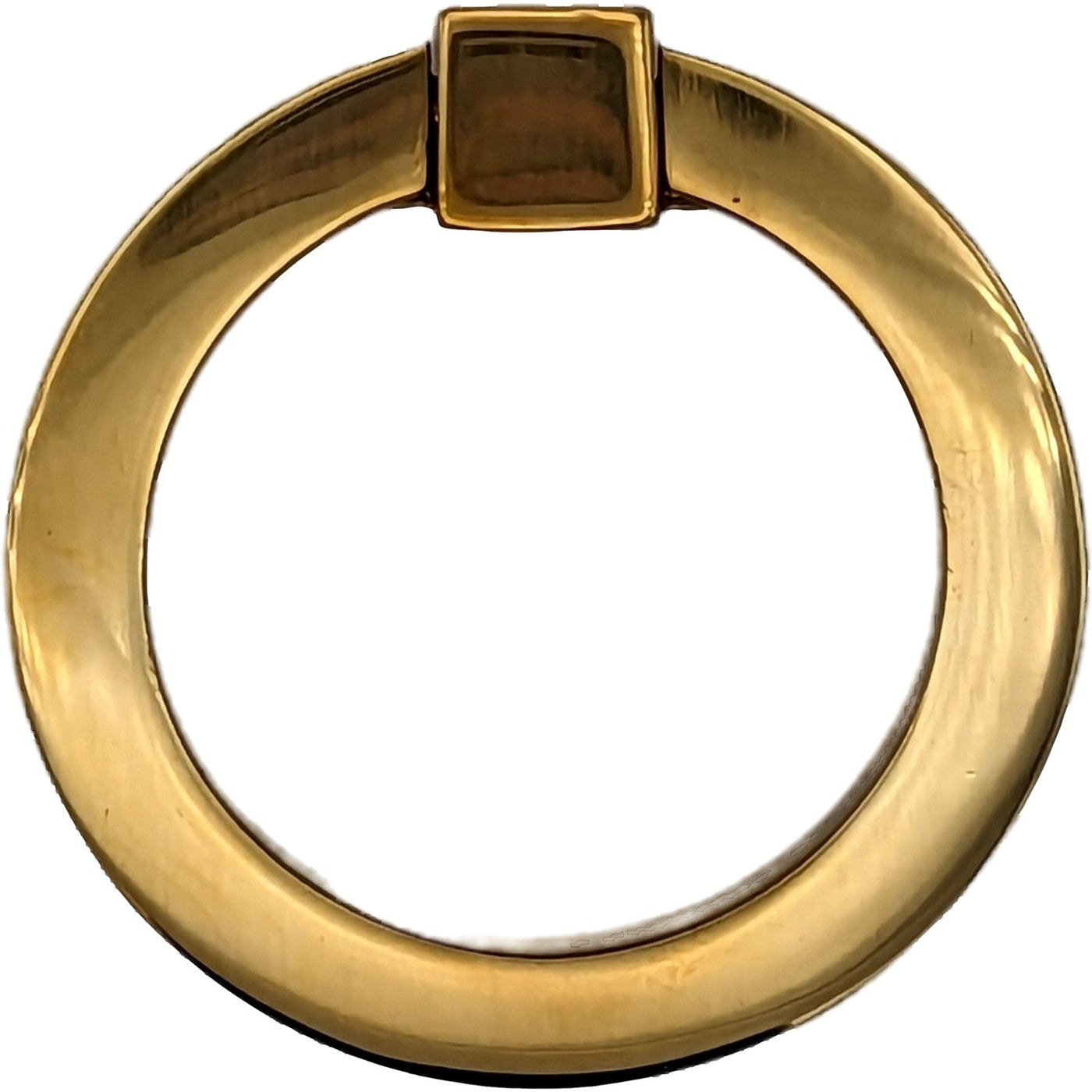 ##Antique Hardware## Open Box Sale Item 3 Inch Mission Style Solid Brass Drawer Ring Pull (Polished Brass Finish)