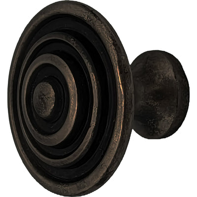 ##Antique Hardware## 1 1/2 Inch Concentric Circle Cabinet Knob (Several Finishes Available)