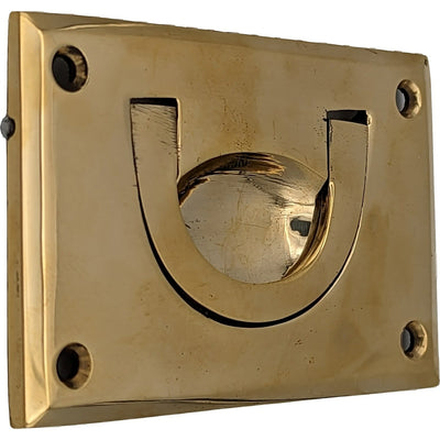 ##Antique Hardware## Solid Brass Recessed Drop Pull