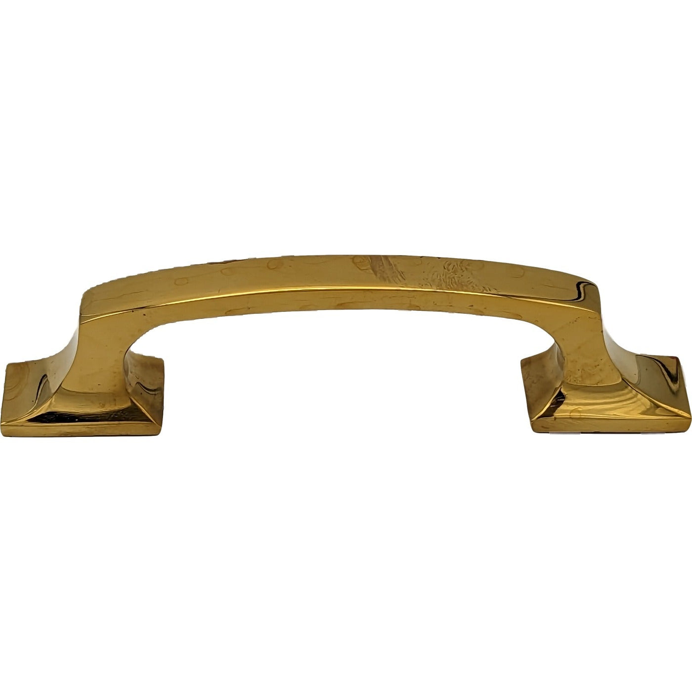 ##Antique Hardware## Open Box Sale Item 5 1/4 Inch Overall (3 3/4 Inch c-c) Traditional Solid Brass Pull (Polished Brass Finish)