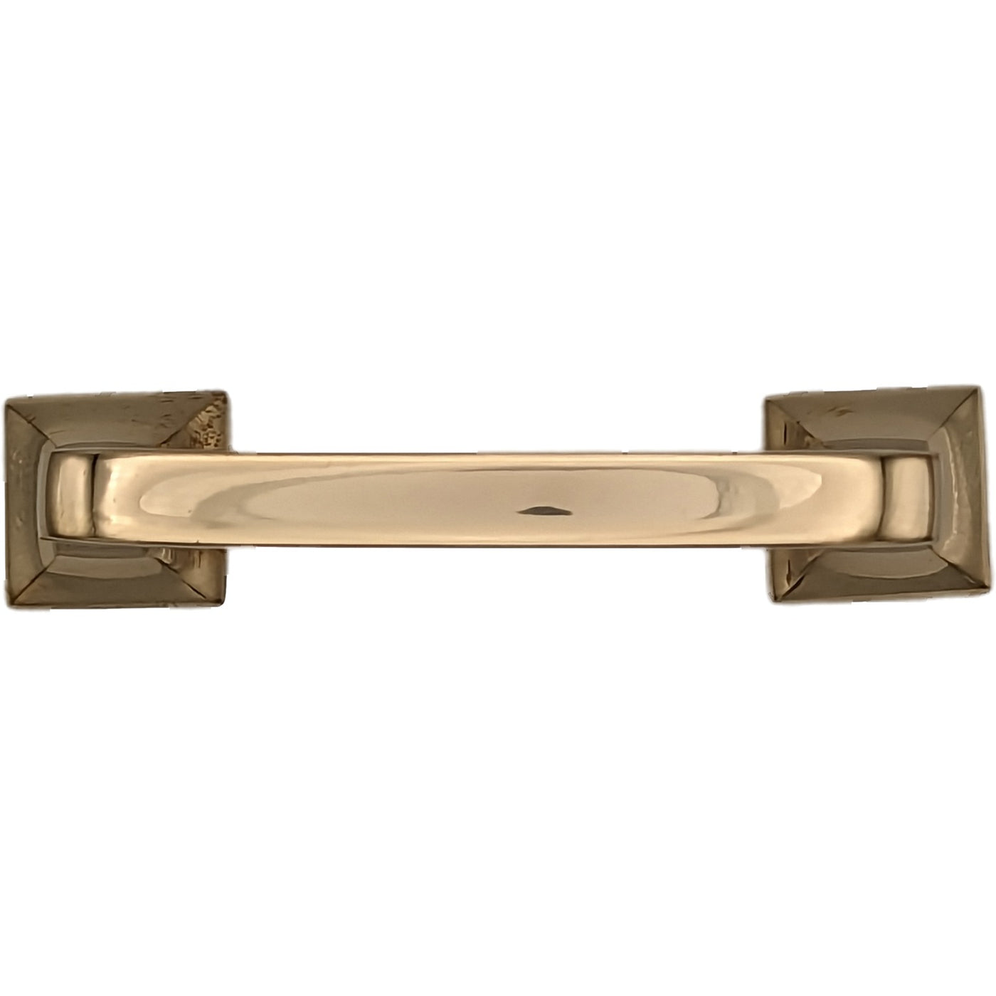 ##Antique Hardware## 4 1/4 Inch Overall (3.25 Inch c-c) Solid Brass Square Traditional Pull