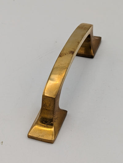 ##Antique Hardware## Open Box Sale Item 5 1/4 Inch Overall (3 3/4 Inch c-c) Traditional Solid Brass Pull (Polished Brass Finish)