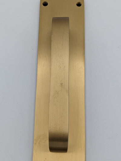 ##Antique Hardware## Open Box Sale Item 12 Inch Traditional Door Pull & Plate (Antique Brass Finish)