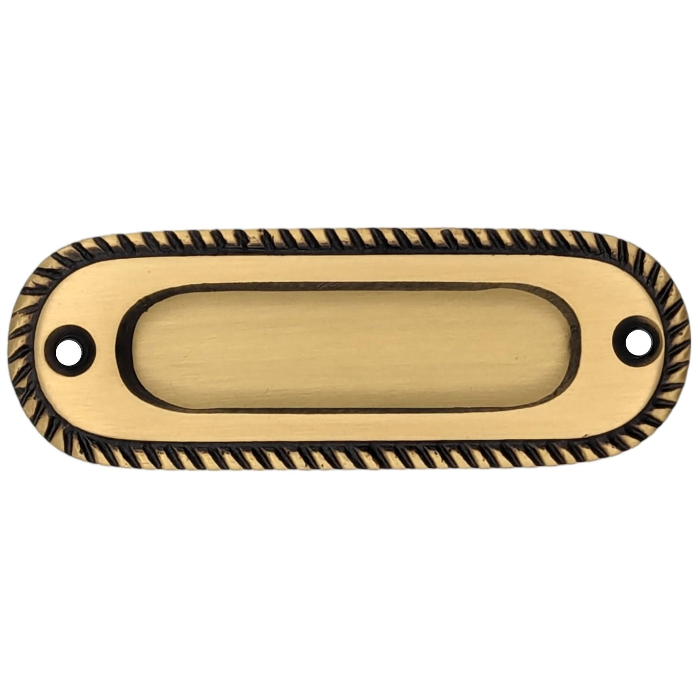 ##Antique Hardware## Georgian Rope Oval Sash Pull (Several Finishes Available)