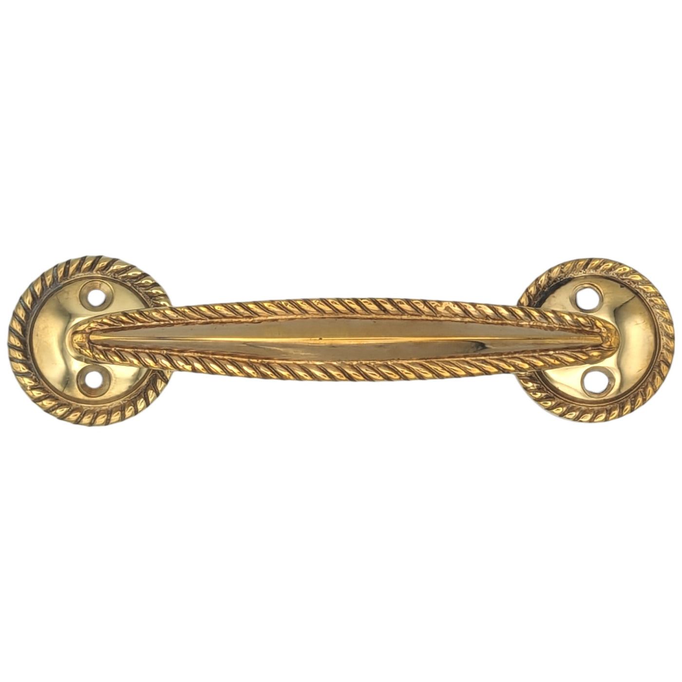 Antique Hardware 5 Inch Overall (3.75 c-c) Georgian Rope Style Solid Brass Pull (Several Finishes Available) CABINET PULL