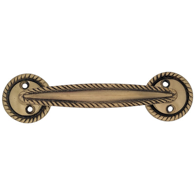 Antique Hardware 5 Inch Overall (3.75 c-c) Georgian Rope Style Solid Brass Pull (Several Finishes Available) CABINET PULL