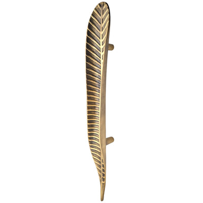 ##Antique Hardware## 24 1/2 inch (12 inch c-c) Artistic Frond Oversize Pull (Several Finishes Available)