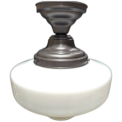 ##Antique Hardware## 15 1/2 Inch Manhattan Skyscraper Nouveau Style Semi-Flush Mount Light (Oil Rubbed Bronze Finish)