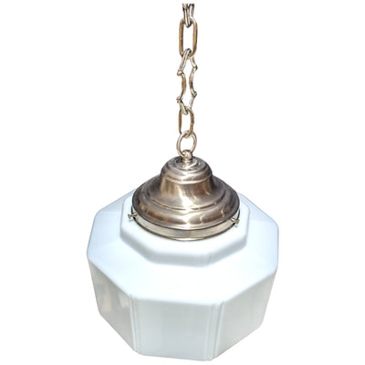 ##Antique Hardware## 34 1/2 Inch Manhattan Skyscraper Grandeur Style Chain Light (Brushed Nickel Finish)