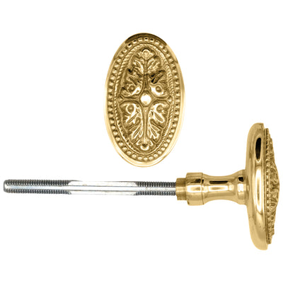 ##Antique Hardware## Avalon Oval Solid Brass Spare Door Knob Set (Several Finishes Available)