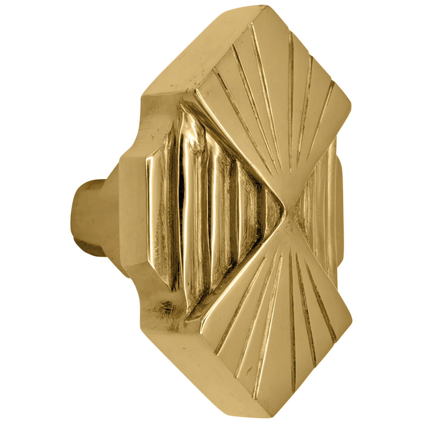 ##Antique Hardware## Art Deco Fanfare Solid Brass Spare Door Knob Set (Several Finishes Available)