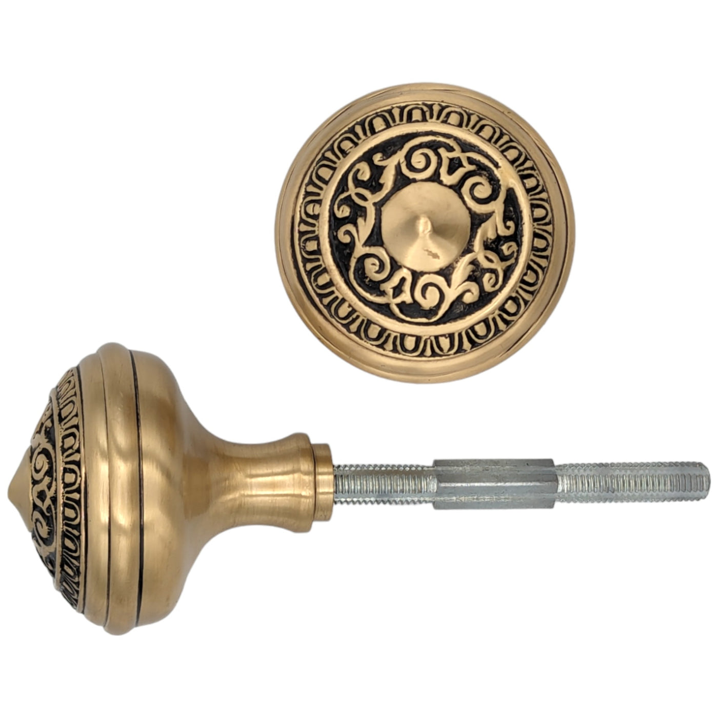 ##Antique Hardware## Egg & Dart Solid Brass Spare Door Knob Set (Several Finishes Available)