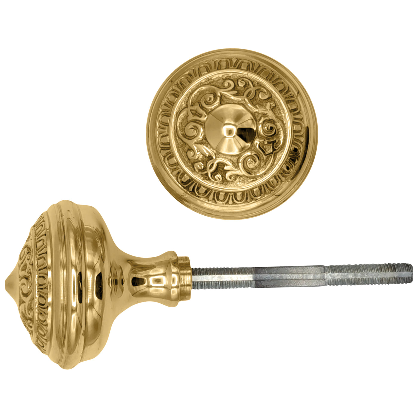 ##Antique Hardware## Egg & Dart Solid Brass Spare Door Knob Set (Several Finishes Available)