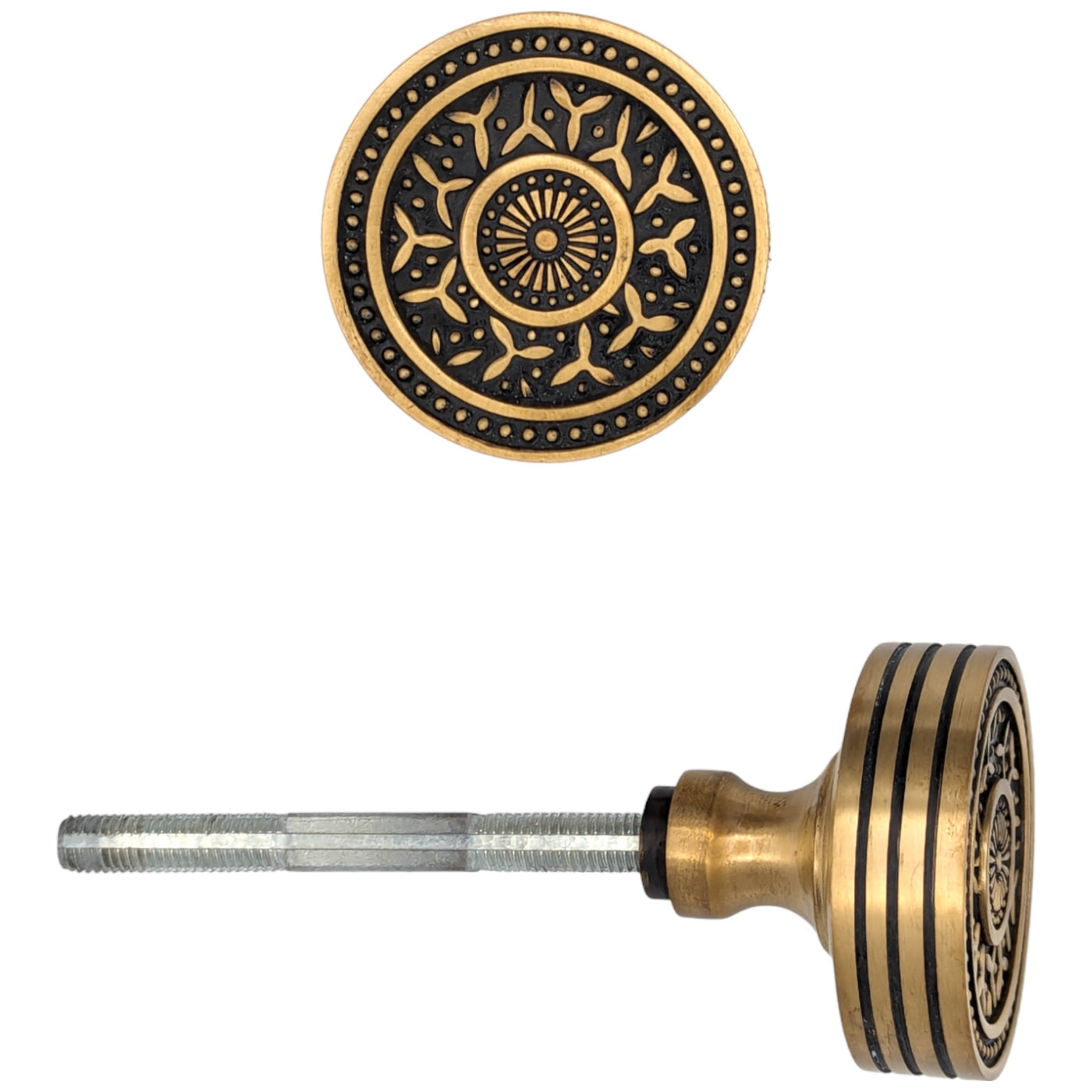 ##Antique Hardware## Rice Pattern Solid Brass Spare Door Knob Set (Several Finishes Available)