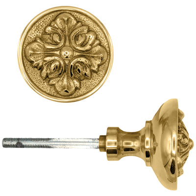 ##Antique Hardware## Romanesque Solid Brass Spare Door Knob Set (Several Finishes Available)