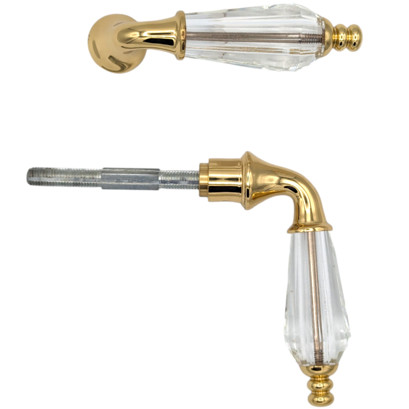 ##Antique Hardware## Crystal Lever Spare Door Knob Set (Several Finishes Available)