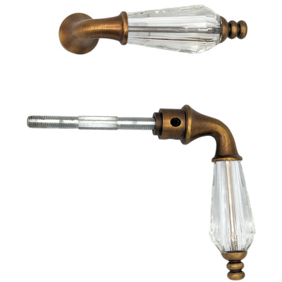 ##Antique Hardware## Crystal Lever Spare Door Knob Set (Several Finishes Available)