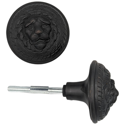 ##Antique Hardware## Lion Solid Brass Spare Door Knob Set (Several Finishes Available)