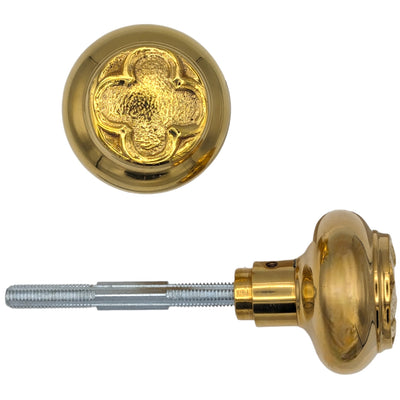 ##Antique Hardware## Clover Solid Brass Spare Door Knob Set (Several Finishes Available)