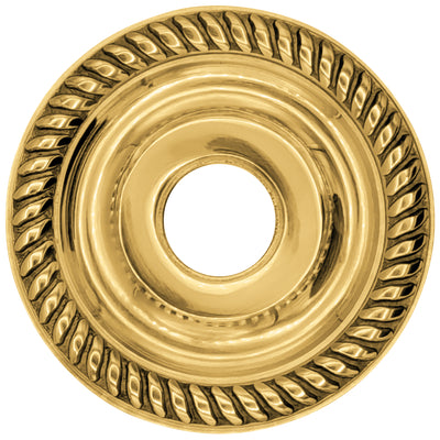 ##Antique Hardware## Georgian Rope Style Solid Brass Rosette Plates (Several Finishes Available)