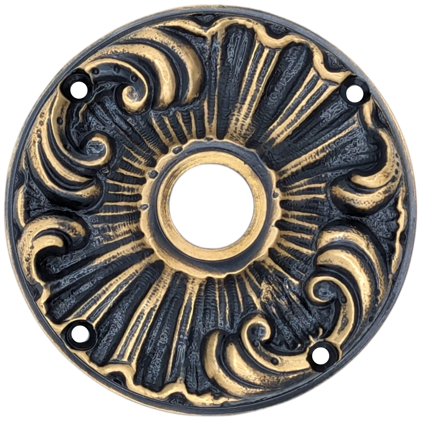 ##Antique Hardware## Romanesque Solid Brass Rosette Plates (Several Finishes Available)