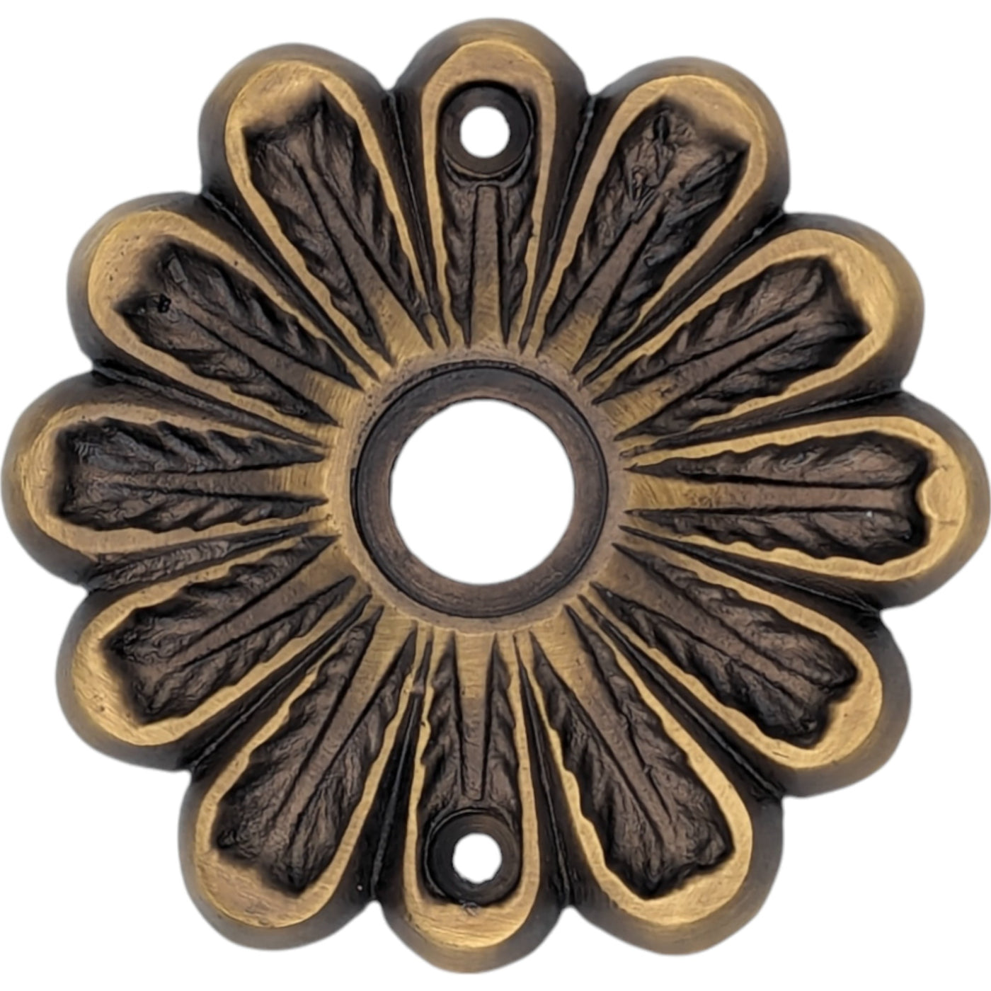 ##Antique Hardware## Maltesia Flower Style Solid Brass Rosette (Several Finishes Available)